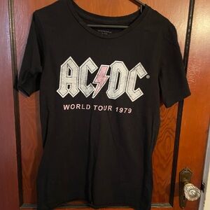 AC/DC World Tour 1979 Black Graphic Tee